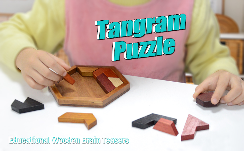 Hexagon Tangram Puzzles for Kids